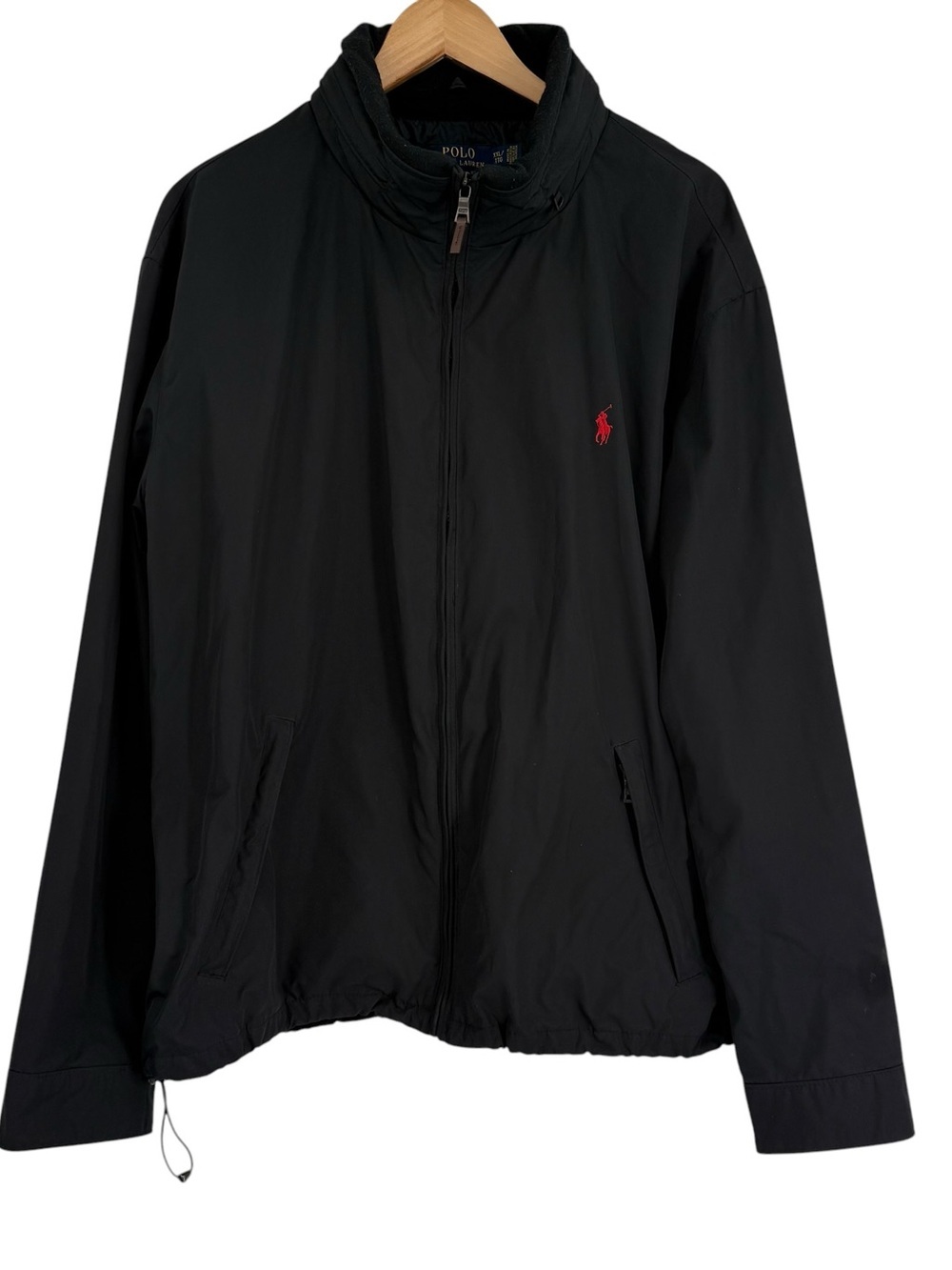 Polo Ralph Lauren Men’s Black Nylon Jacket Full Zip Lined Size XXL Hooded